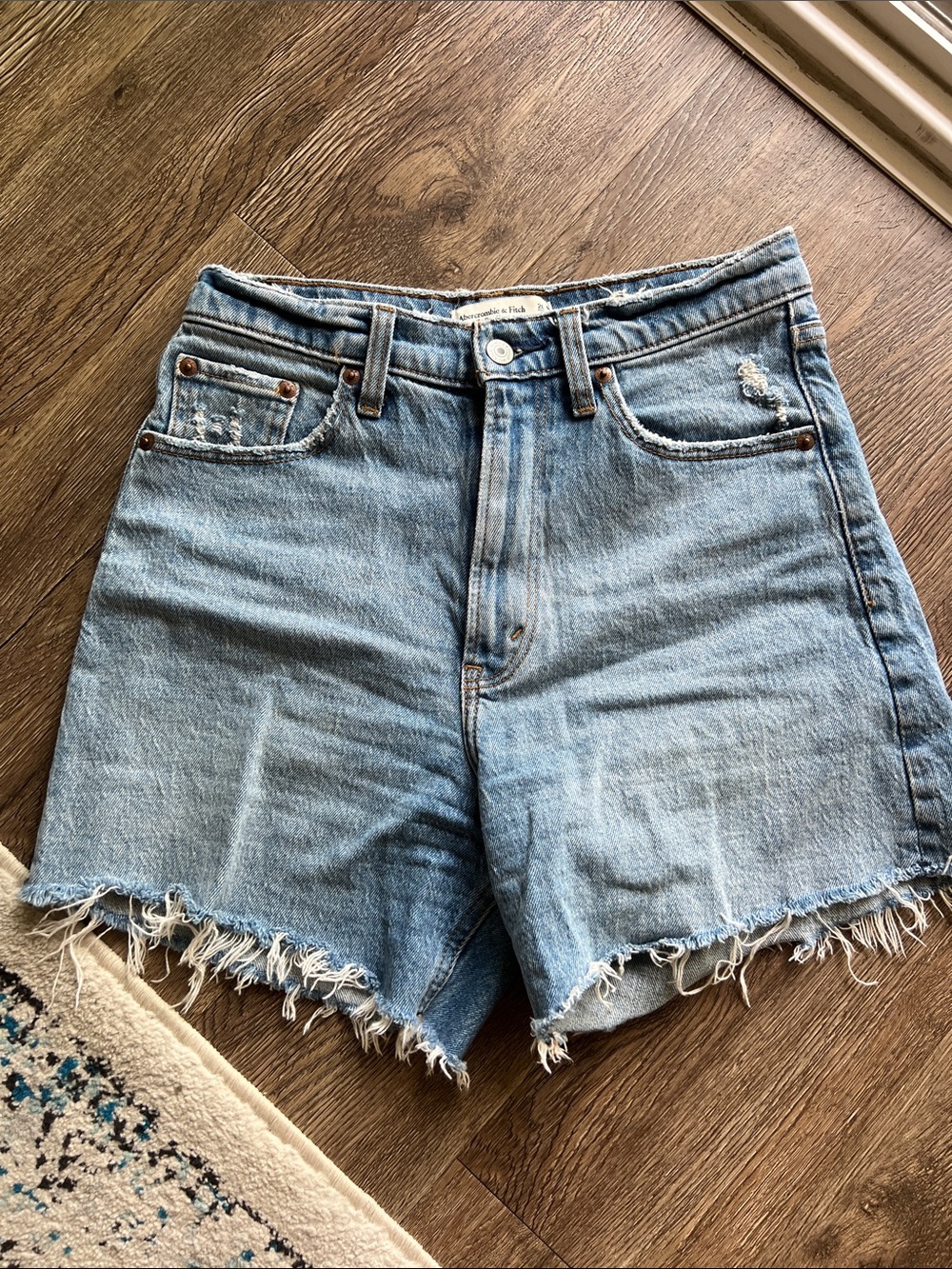 Abercrombie & Fitch Denim High Rise Dad Shorts